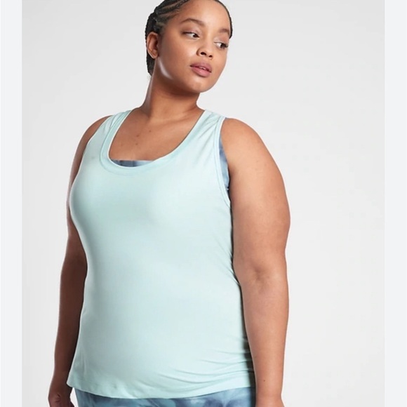 NWT Athleta Nitro Tank Pale Blue Green size 1X - Picture 1 of 5